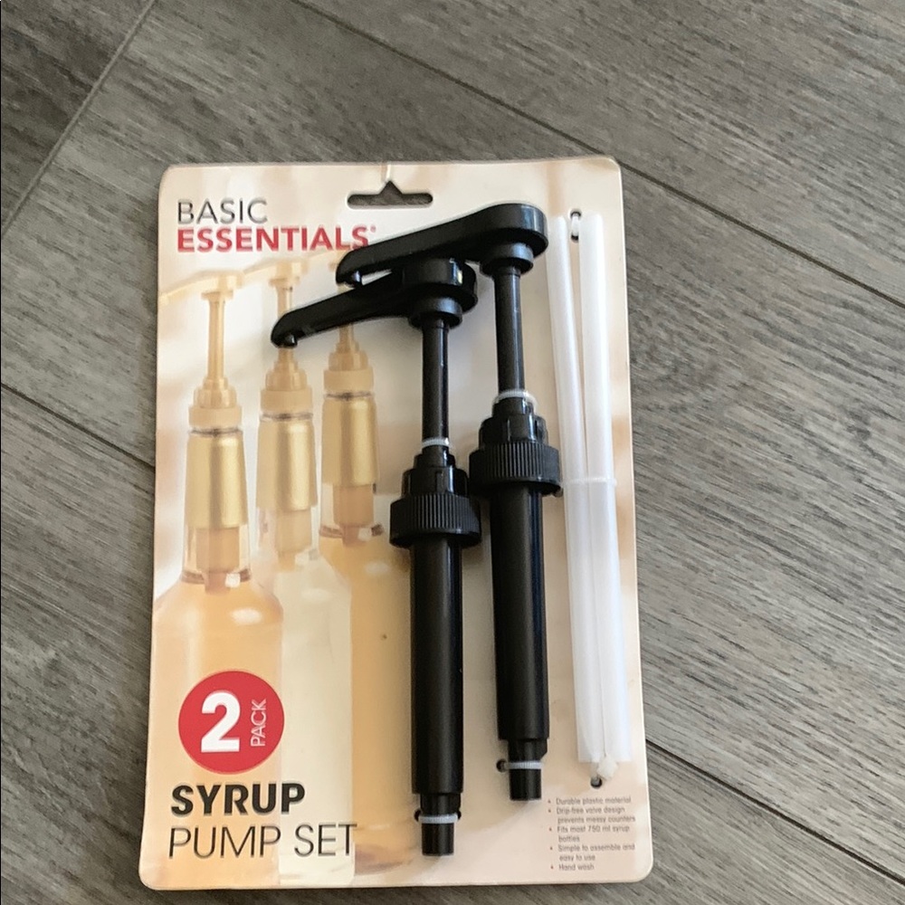 Basic essentials 2 pack syrup pump set